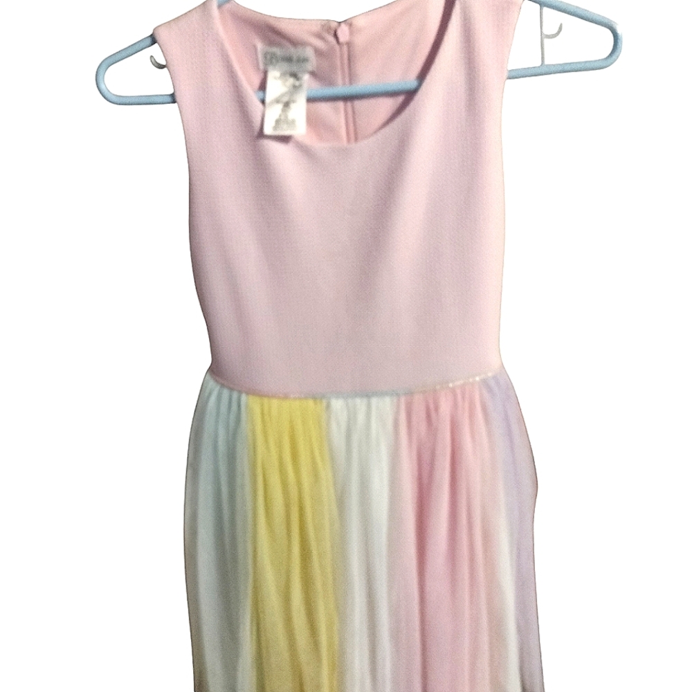 Bonnie Jean Metallic Bodice & Mesh Skirt Tutu Dress Size 12